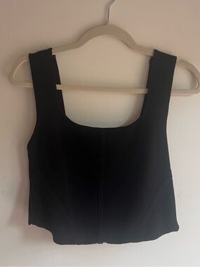 House of Harlow 1960 Black Square-Neck Tank Corset Top